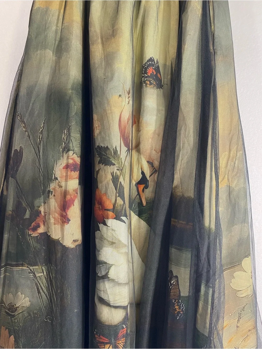 Anthropologie Wondernight Midi Skirt Tulle Swan Size XS NWT - Picture 7 of 14